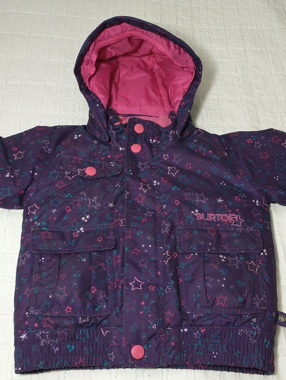 Burton Girls MiniShred Twist Bomber Winter Jacket, Ski, Size 4T, Purple/Pink